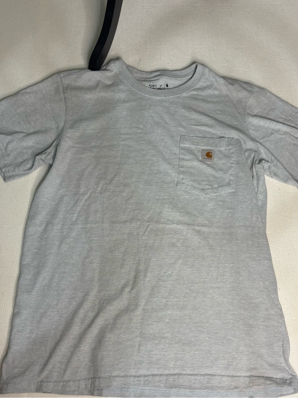 Carhartt Light Gray Pocket T-Shirt with Gold Logo